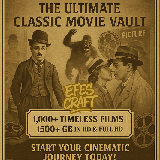 classic movie collection, vintage films digital, old Hollywood movies, golden age cinema, 1940s movies, 1950s films, 1960s classics, full HD classic movies, HD movie downloads, retro movie library, silent films collection, black and white cinema, cult classic movies, digital film archive, telegram movie collection, public domain movies, timeless cinema, film studies resource, hollywood classics HD, movie collector vault, digital movie downloads, old films to stream, cinema lovers gift, efes craft movie coll