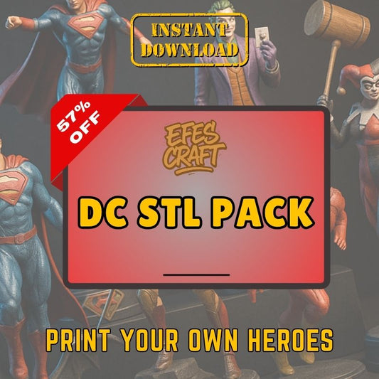 dc comics, 3d print, batman, joker, wonder woman, stl pack, superhero, resin print, cosplay, comic fan, superman, justice league, dc universe, flash, dc stl, villains, bust, figurines, printable, geek decor