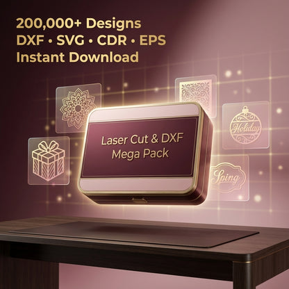 Laser Cut Mega Pack – 200,000+ Vector DXF Files for 2D & 3D CNC