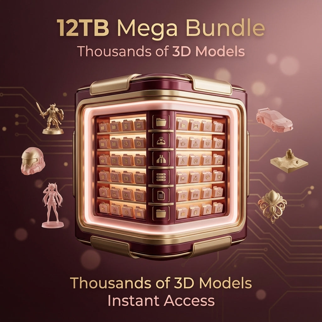 MEGA ULTIMATE STL PACK – 12TB of Premium 3D Printing Files