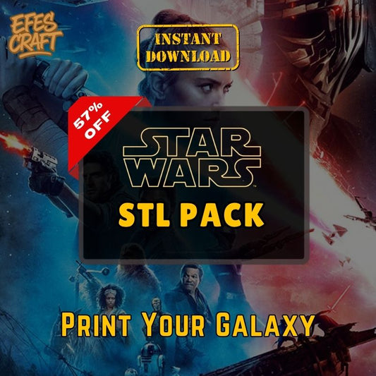 star wars, 3d print, stl pack, star wars stl, sci-fi, fan art, galactic, resin models, star wars props, 3d printable, cosplay, lightsaber, mandalorian, xwing, millennium falcon, fandom, yoda, vader, droid, star wars ship