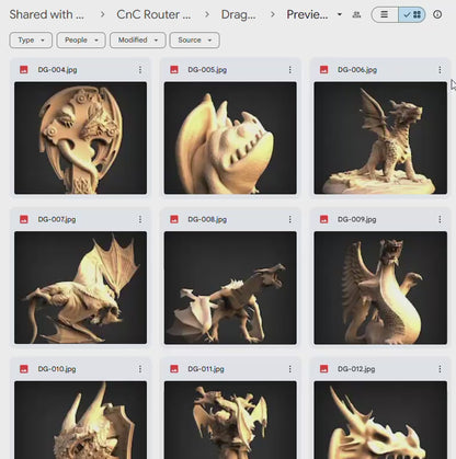 dragon stl, , cnc beast design, medieval cnc pack

